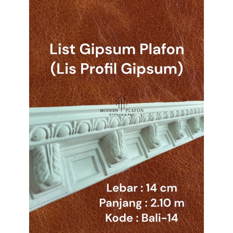 Lis siku profil gypsum plafon motif bali 14 cm / list siku plafon / lis siku plafon / lis profil gip