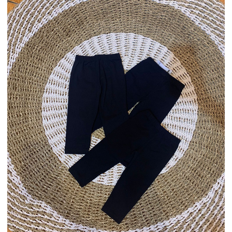 LEGGING POLOS HITAM ANAK