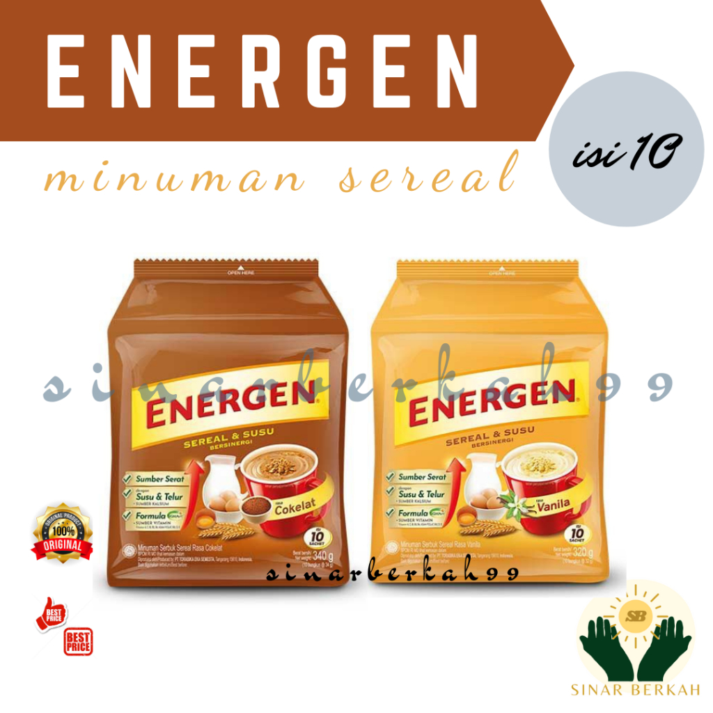 

Energen Minuman Susu Sereal Aneka Rasa Isi 10 Sachet