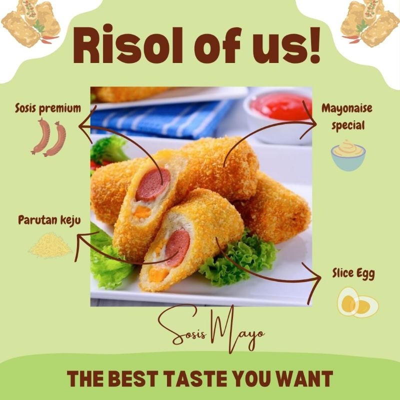 

Waroengrisoles.id Risoles Sosis ayam Mayo Frozen food Bandung