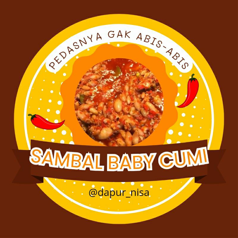 

Sambal Baby Cumi nyohot 20gr ISI 1 PCS/5PCS