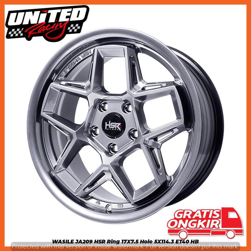 VELG MOBIL HSR WASILE HYPER BLACK LUBANG PCD 5X114,3 RING 17 UNTUK ERTIGA INNOVA XL7 LIVINA R17