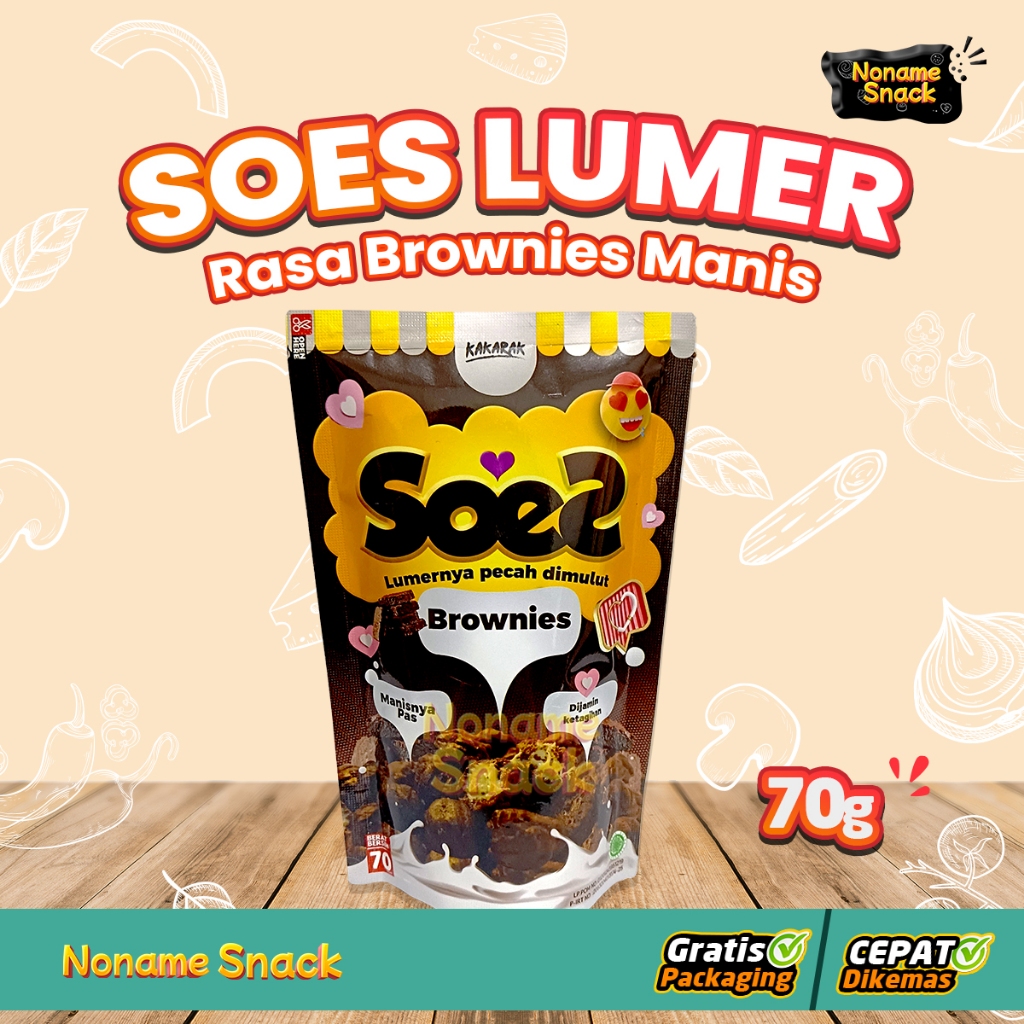 

NoName Snack - Soes Lumer Brownies Kue Sus Kering Brownis 75 gr