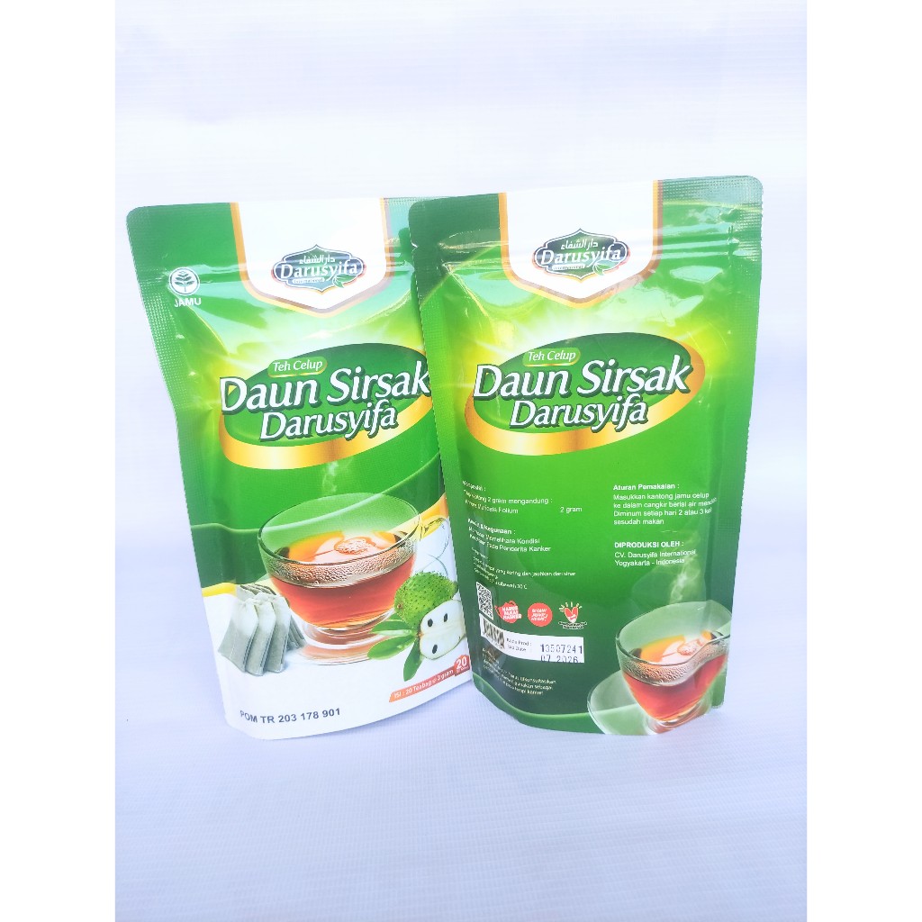 

Teh Celup Daun Sirsak Darusyifa | Herbal Teh Celup Anti Kanker, Anti Tumor, Anti Miom, Obat Herbal