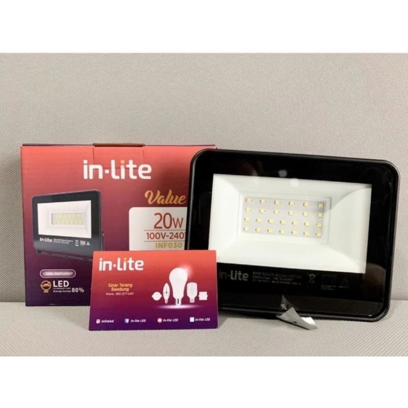 lampu sorot floodlight IN LITE 20 watt