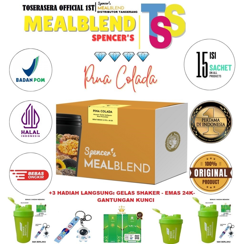 

BERHADIAH LANGSUNG - SPENCER'S MEALBLEND - SPENCERS MEALBLEND - SPENCER MEALBLEND Multigrain Meal Replacement Suplemen Kesehatan Vitamin Nutrisi Fitnes Diet Detox ( RASA PINA COLADA MOCKTAIL ) #Hotto