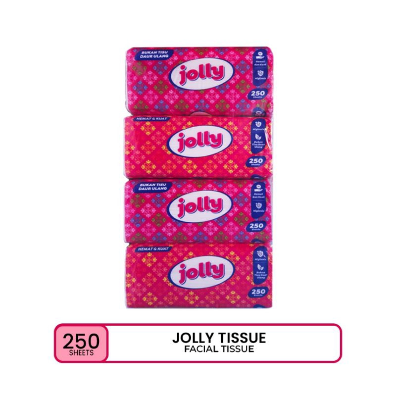 Tissu jolly 250 sheet isi 4 pcs paling murah