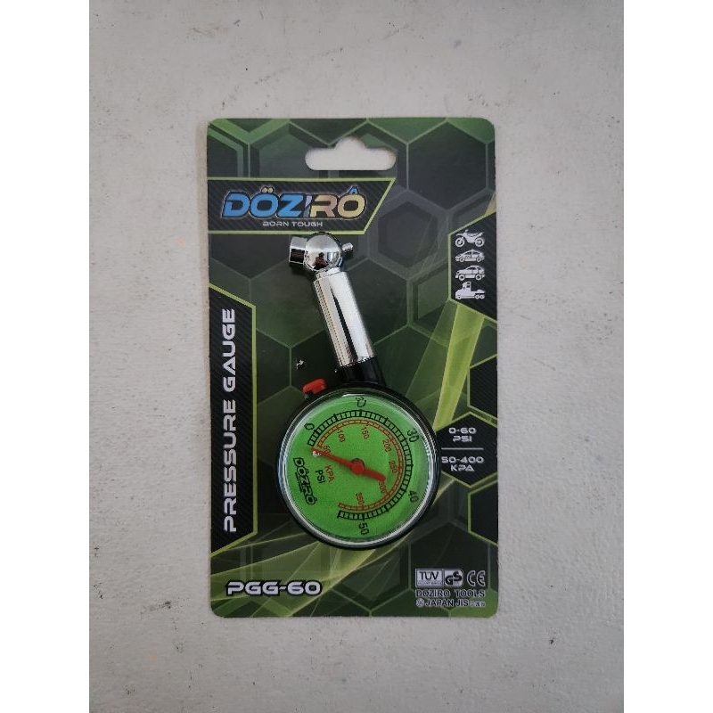Doziro Tester Alat Ukur Tekanan Angin Ban Sepeda Motor Mobil / Pengukur Tekanan Angin Pada Ban