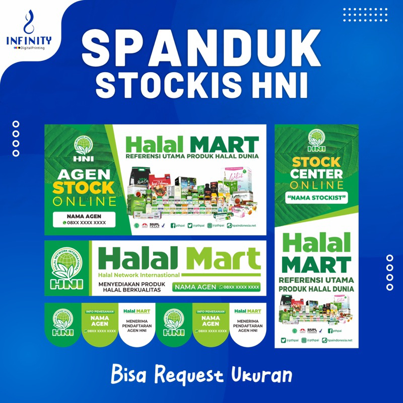 Cetak Spanduk/Banner HNI Halal Mart Infinity Pekanbaru