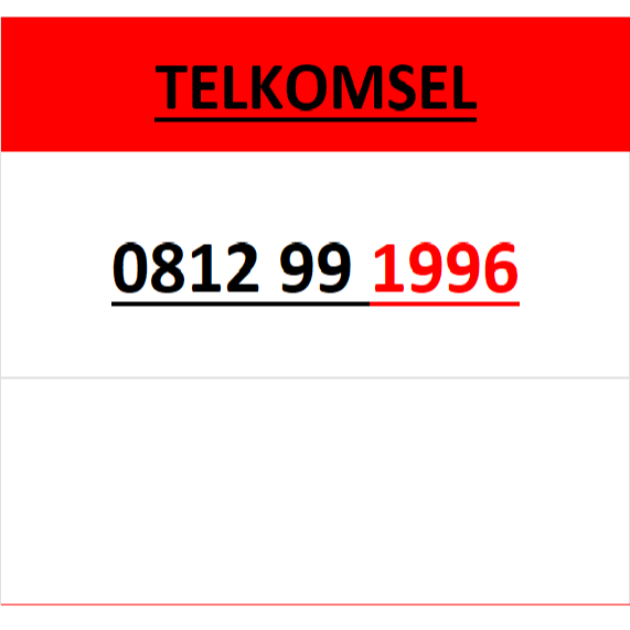 Nomor cantik simpati 4g 5g seri tahun 1996 0B12 99 1996 r10000