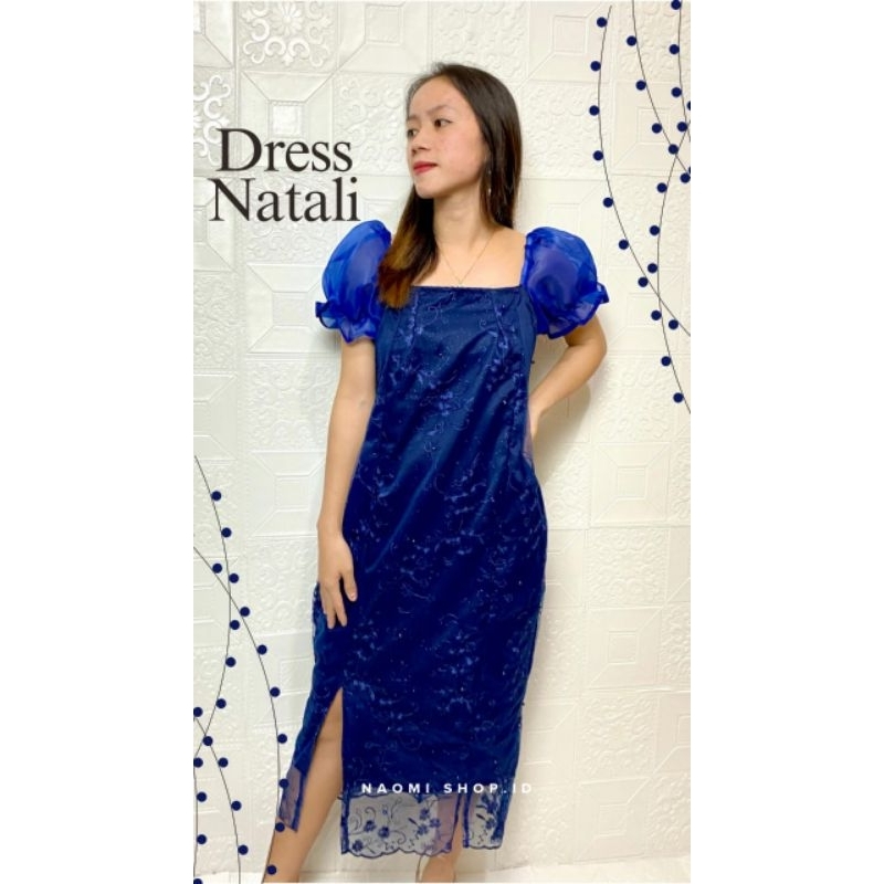 Dress wanita baju pesta lengan balon terbaru Korean dress merah