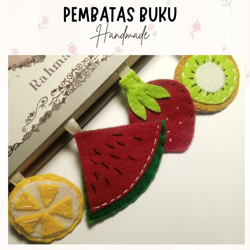 

Pembatas buku pita flanel-handmade-edisi fruity