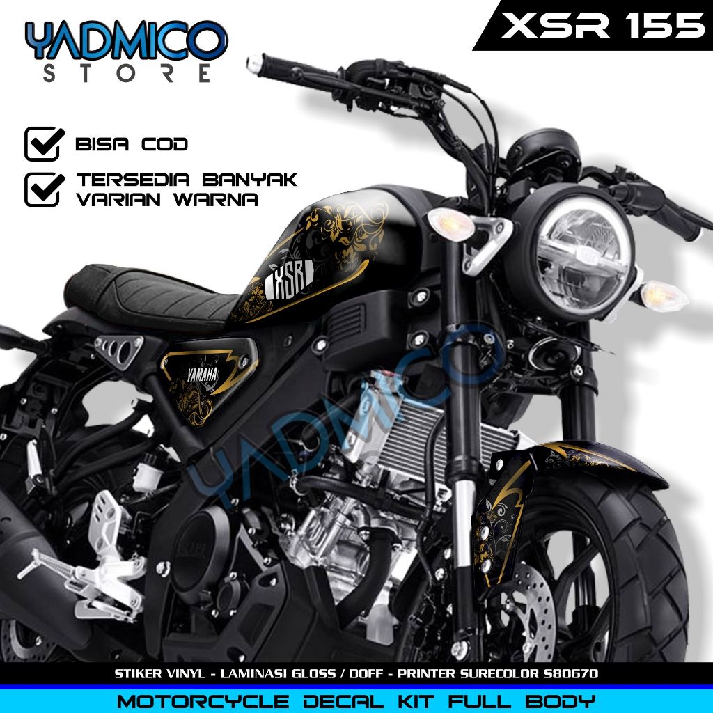 【PROMO DECAL】Stiker Motor XSR 155 Full Body / Striping Yamaha XSR 155 Fullbody / Decal XSR Variasi D