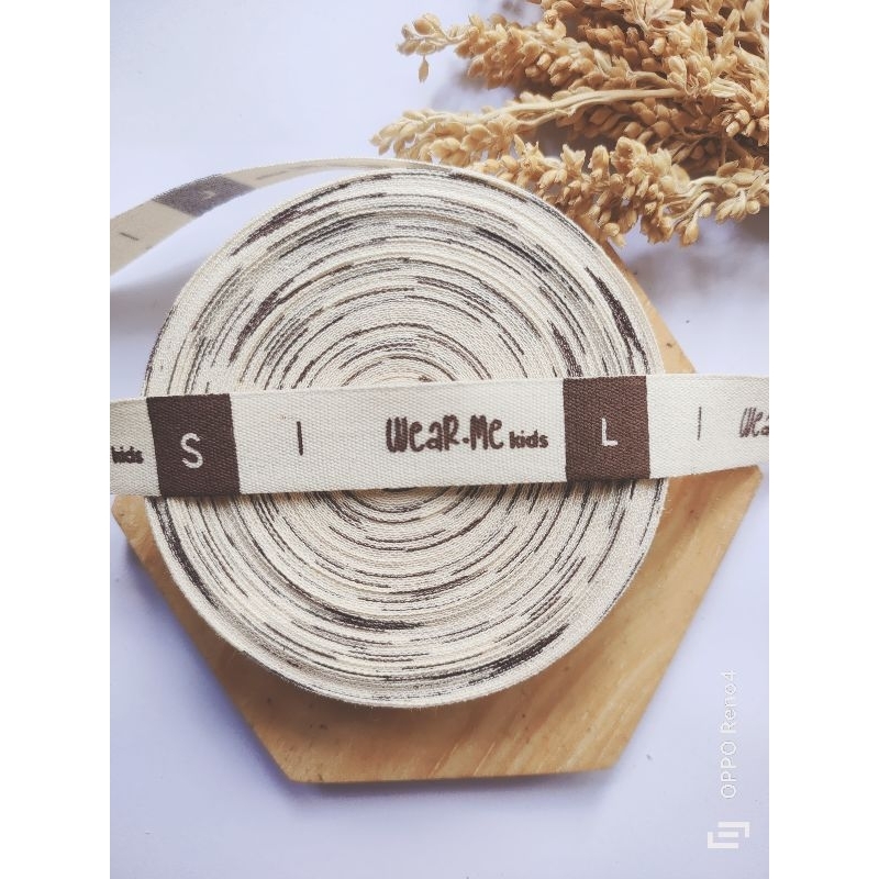

label baju katun lebar 1,5cm