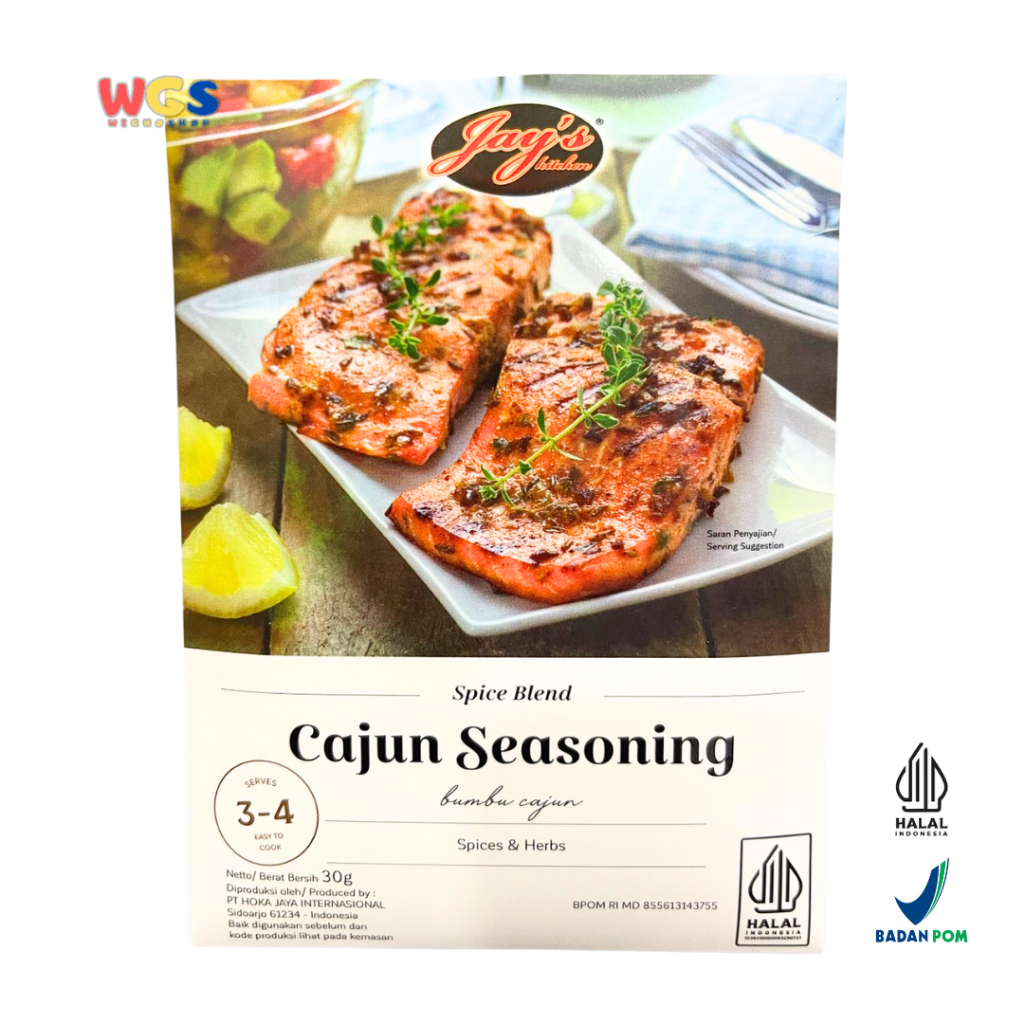 

Jay's Kitchen Cajun Seasoning Spice & Herbs Blend 30g - Bumbu Cajun