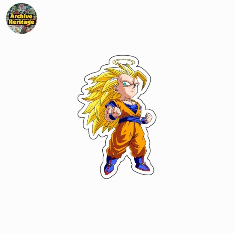 

stiker goku saiyan dragon ball character anime stiker kartun