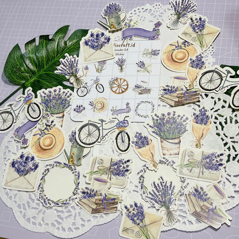 

[Lavender 2.0] Sticker Pack Aesthetic | Sticker Journaling by Bibliocraft.id