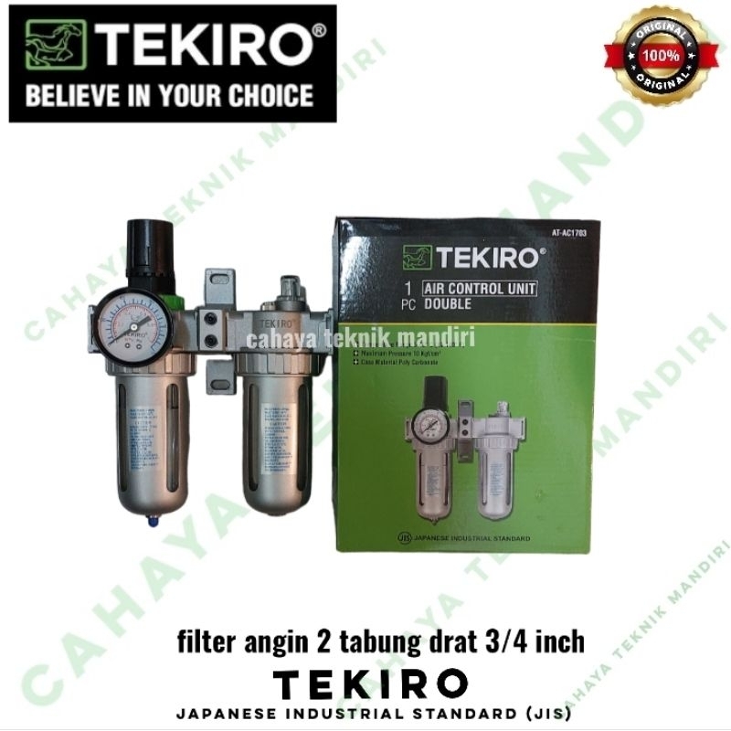 filter udara TEKIRO  regulator saringan angin kompresor 2 tabung