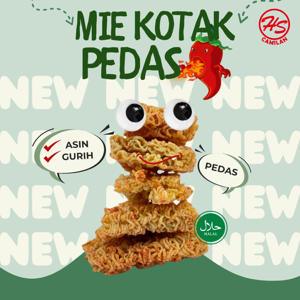 

Mie Pedas/Mie Hexa Kering Pedas/Mie Balado/Camilan 200 gr