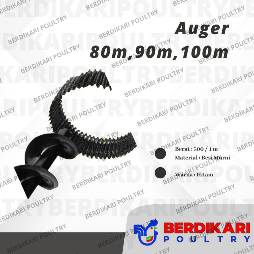 Auger/Spiral Pakan/Auger 80m/Pakan Otomatis - Alat Ternak Kandang Ayam