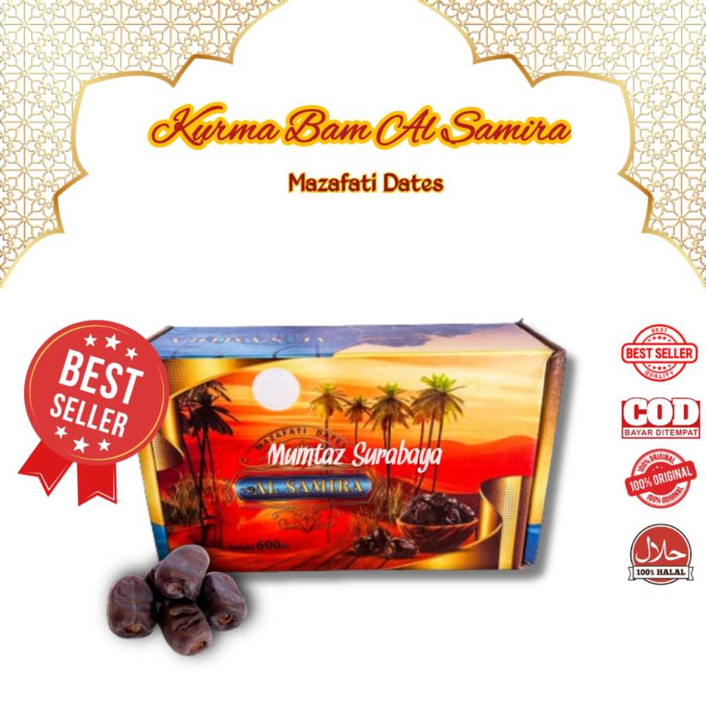 

Kurma Bam Mazafati Al-Samira 650gr Kurma Bam Samira 650gr Kurma Anggur Bam Al-Samira Original