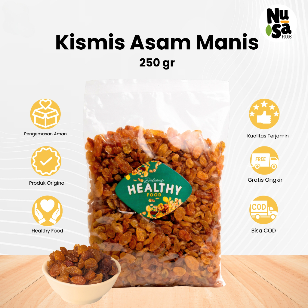 

Kismis Arab Asam Manis 250 gram Kismis Golden Raisin Oleh Oleh Haji Umroh