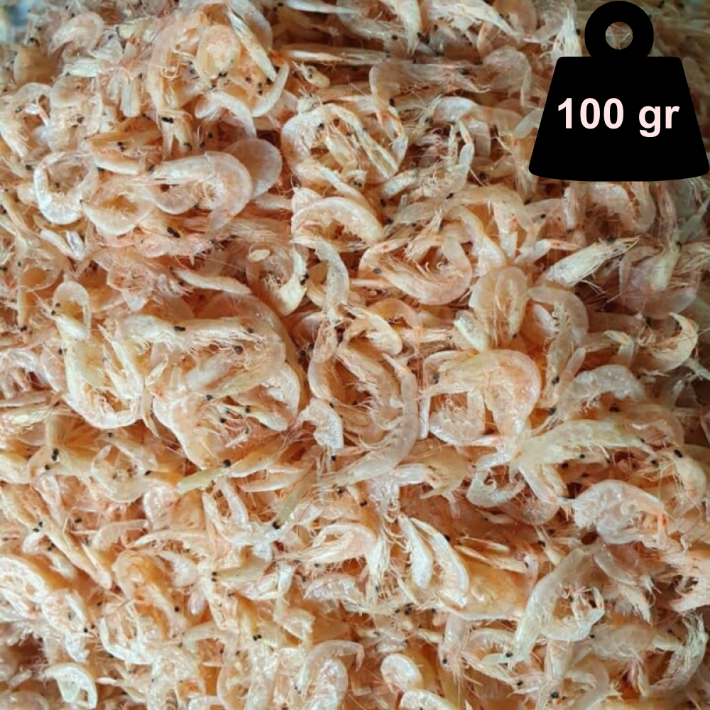 

Udang Rebon Ebi Larong Asin Basah untuk konsumsi & bahan masakan makanan (100gr)