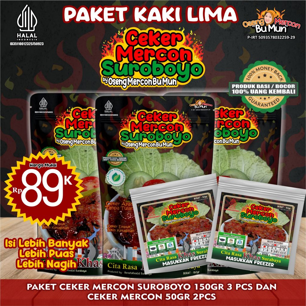 

CEKER MERCON SUROBOYO PAKET CEKER KAKI LIMA CEKER MERCON 150GR 3PCS DAN 50GR 2 PCS