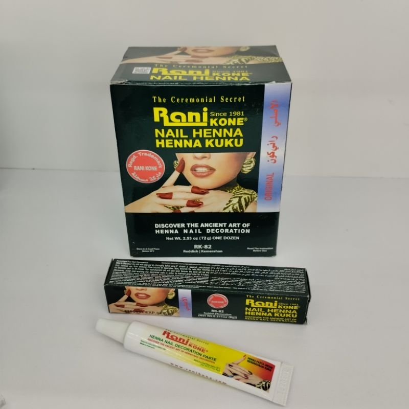 RANI KONE NAIL HENNA KUKU RK-82 HITAM 6gr pr box isi 12 pcs