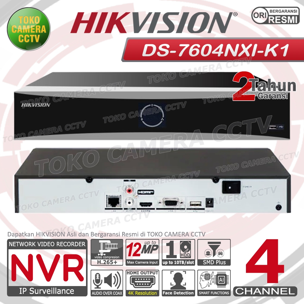 NVR HIKVISION 4 CHANNEL DS-7604NXI-K1 NVR 4CH HIKVISION