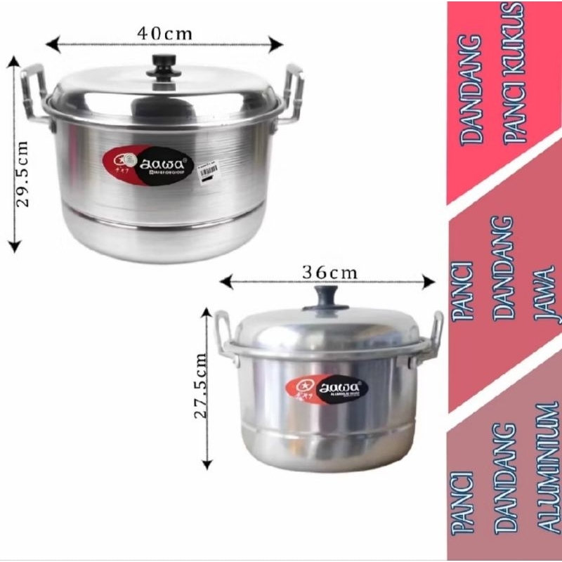 (khusus pengiriman instan dan j&t cargo) panci jawa ukuran 36cm dan 40cm