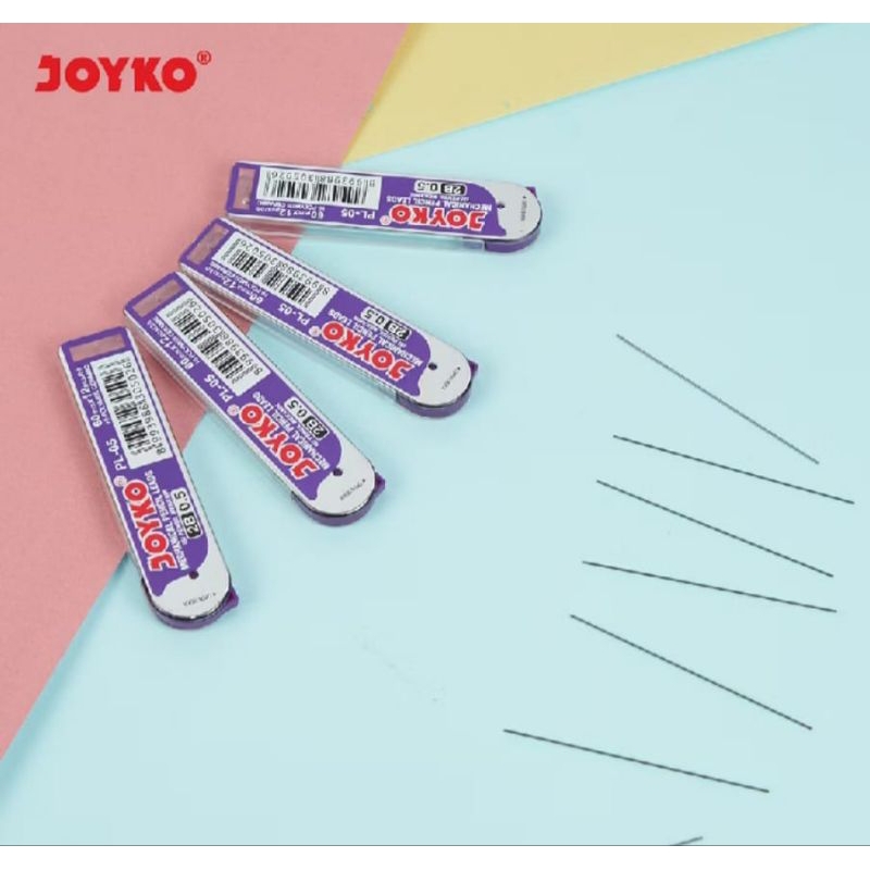 

Pensil Lead Isi Pensil Mekanik Joyko PL-05 2B 0.5 mm isi 12 pcs per Tube