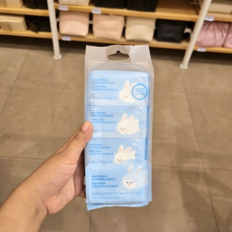 MINISO MINI SERIES FLUSHABLE WIPES / TISU BASAH TRAVELLING