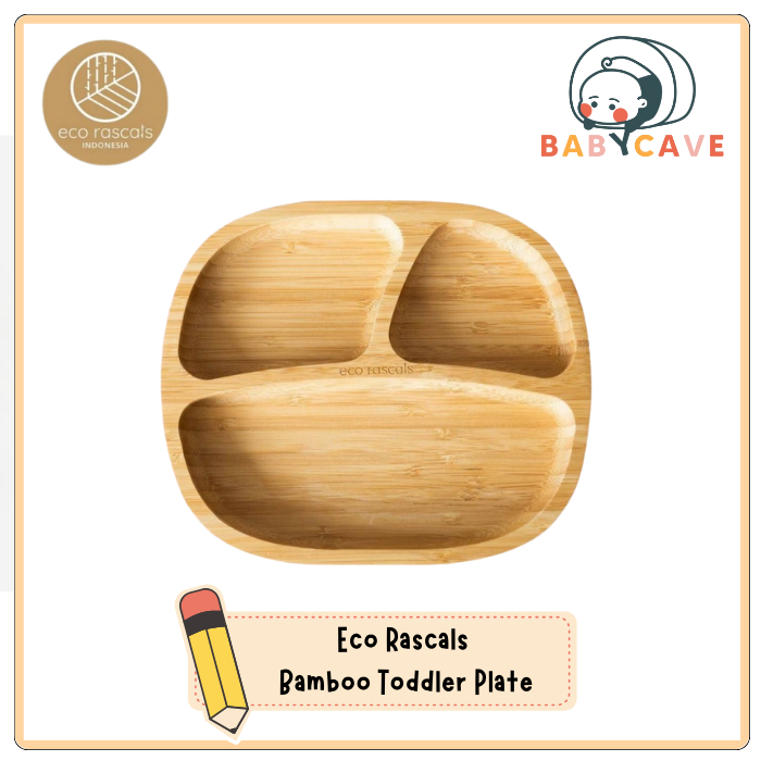 Eco Rascals Bamboo Toddler Plate / Piring Makan Balita Eco Rascals