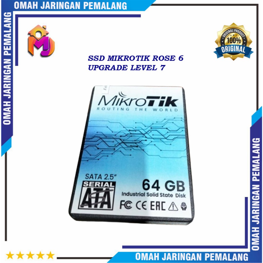 (NEW) SSD Mikrotik Level 6 Versi 7.xx 64Gb/Lisensi Mikrotik/Mikrotik DOM