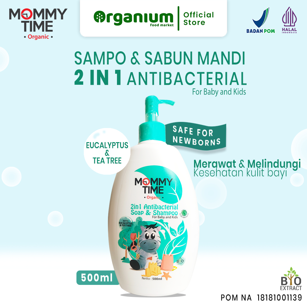 Soap & Shampoo Baby Kids Antibacterial MOMMY TIME 2in1 Sampo Sabun Mandi Anak - 500ml