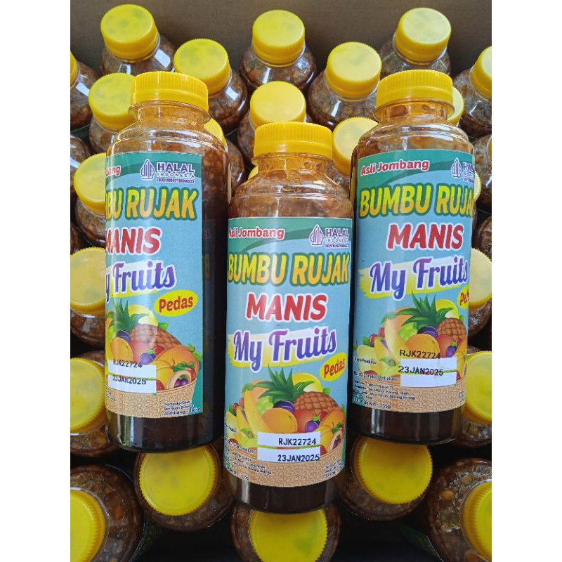 

Paket 1kg isi 3 botol sambel rujak buah 335 g