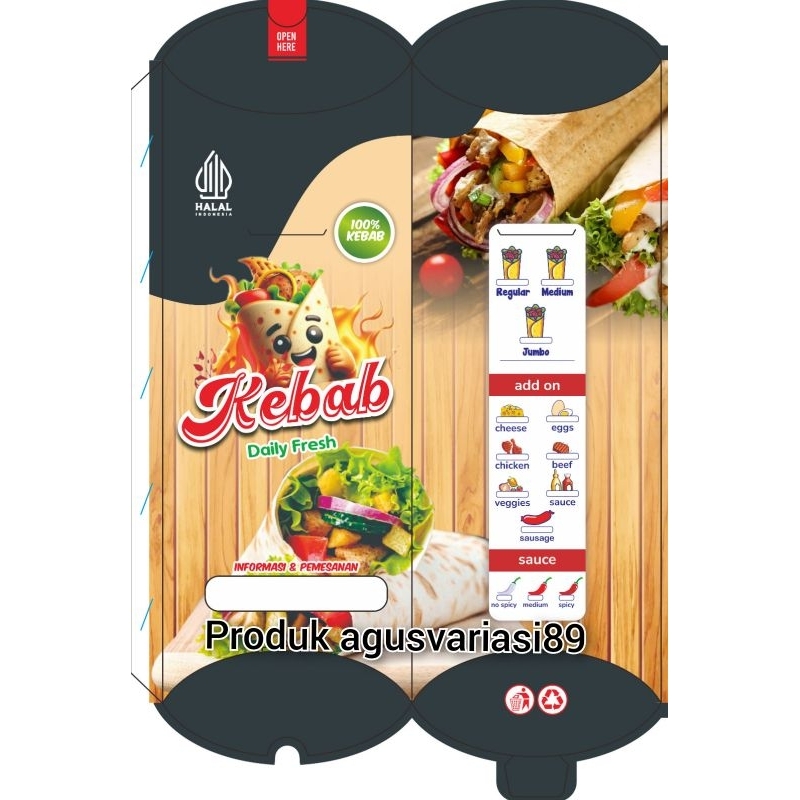 

dus kebab isi 100 lembar // kemasan kebab isi 100 lembar // wadah kebab isi 100 lembar.