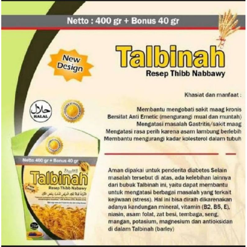

talbinah tepung bubur gandum (maag) - 440g