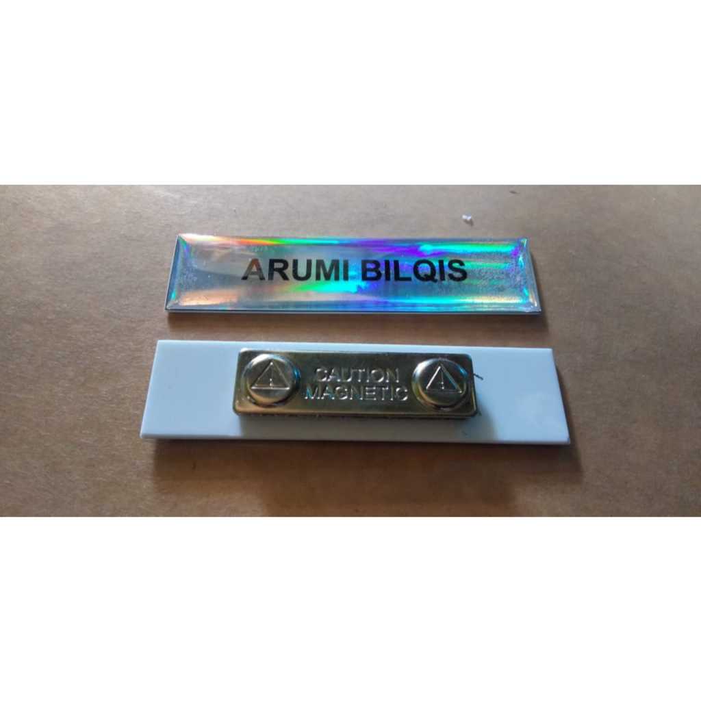 

Papan nama hologram magnet/nametag pelangi magnet/papan nama hologram/nama dada pelangi resin
