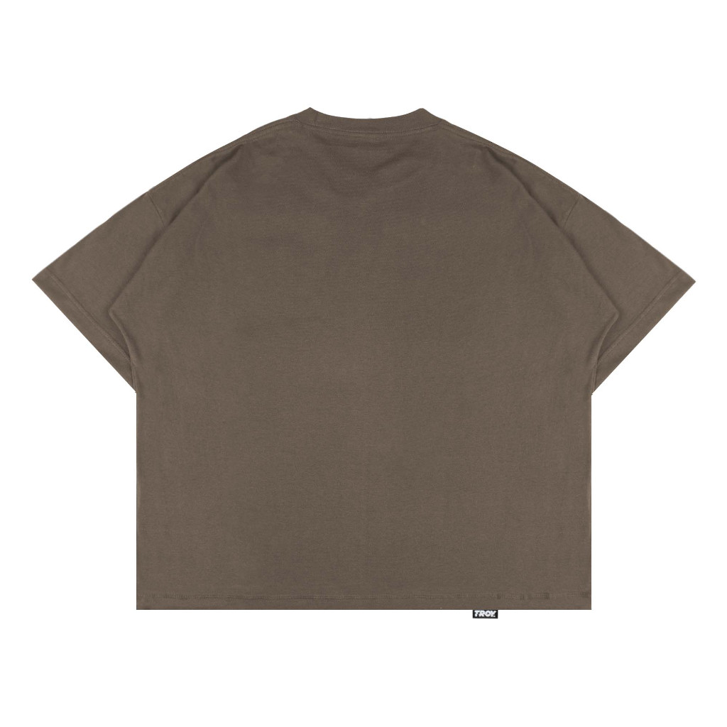 Troy Company T-shirt Boxy Pocket Oversize Maple Brown Boo Candle - Kaos Pocket Boxy Oversize Coklat Maple BK 2588