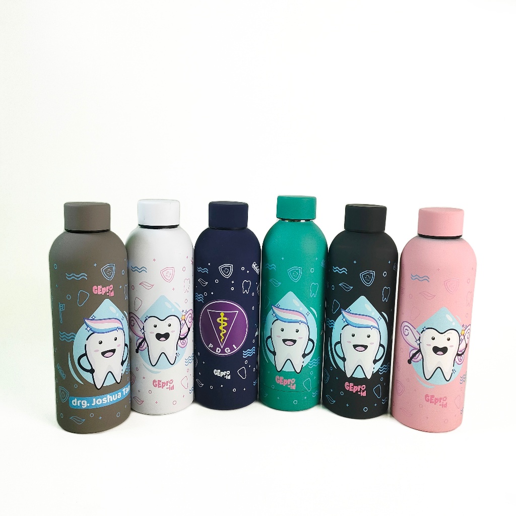 CUSTOM|Tumbler dokter gigi tenaga kesehatan gigi perawat gigi PDGI 500 ML kado mahasiswa FKG stainle