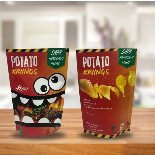 

Keripik Kentang Rasa Sapi Panggang Pedas