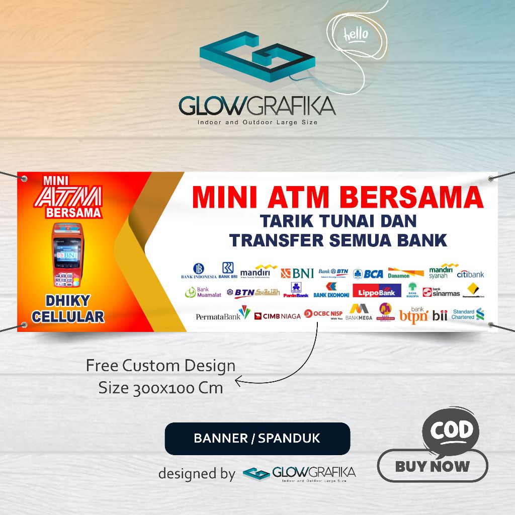 Cetak Spanduk Banner Mini ATM Bersama