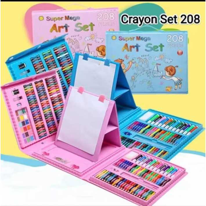 

alat menggambar dan mewarnai crayon set usu 208 pcs dan 150 pcs