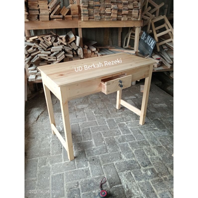 meja kantor, meja kasir, meja serbaguna kayu jati belanda