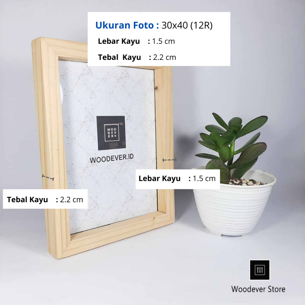 Bingkai Foto 12R Pigura Kayu - Frame Foto Dekorasi Rumah Minimalis