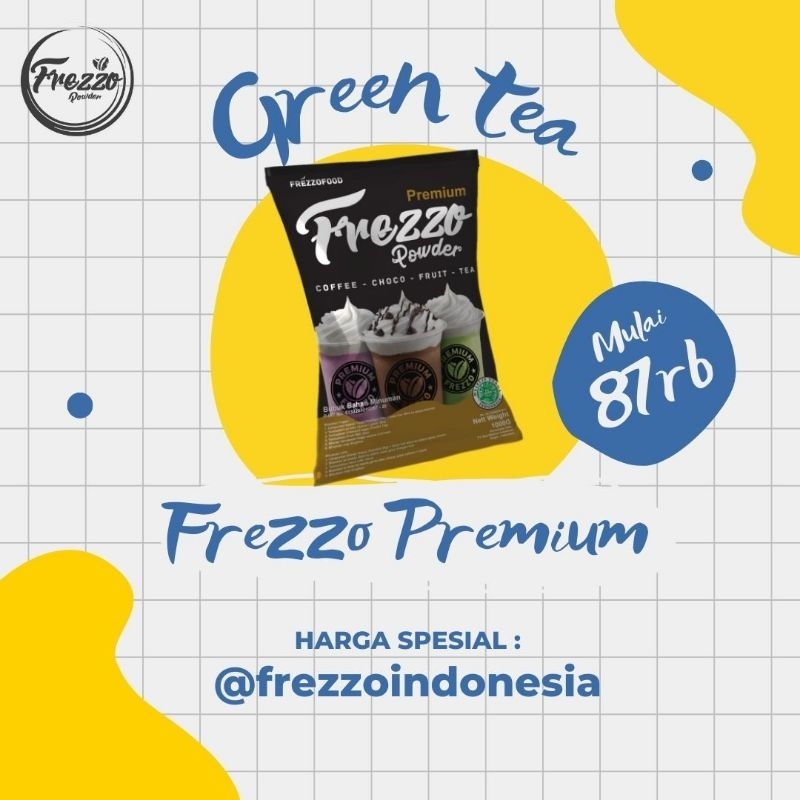

Bubuk minuman green tea PREMIUM 1kg /Powder green tea termurah dan terlaris/ Frezzo Indonesia