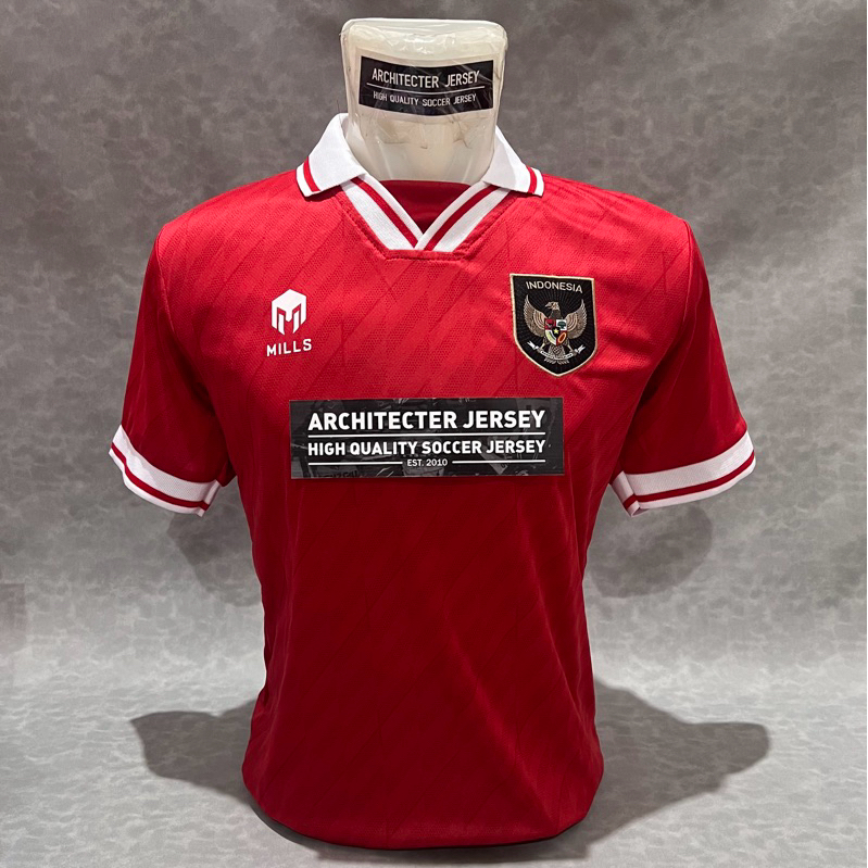 Jersey Baju Bola Timnas Indonesia Home Mills Grade Ori
