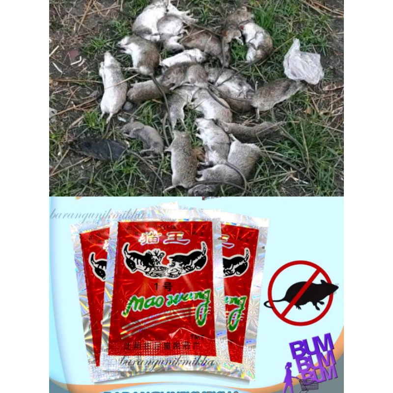 obat tikus racun tikus beras merah tinggal tabur (awas obat keras)
